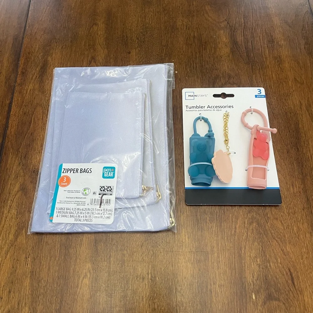 Tumbler Accessories with Zipper Bags